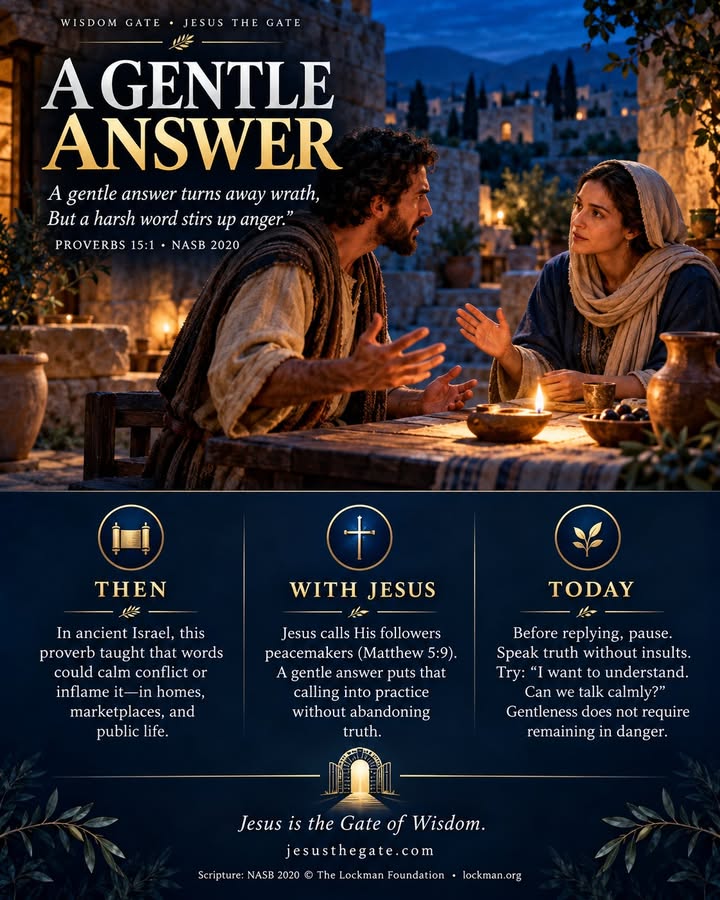 WISDOM GATE 01/25 — A Gentle Answer