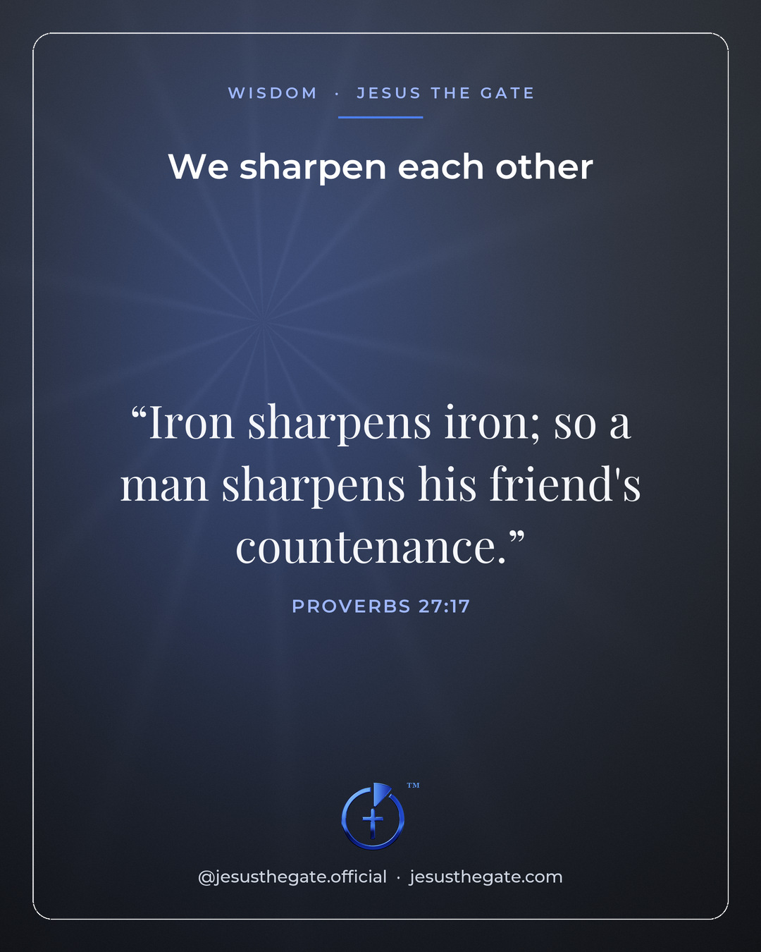 We sharpen each other