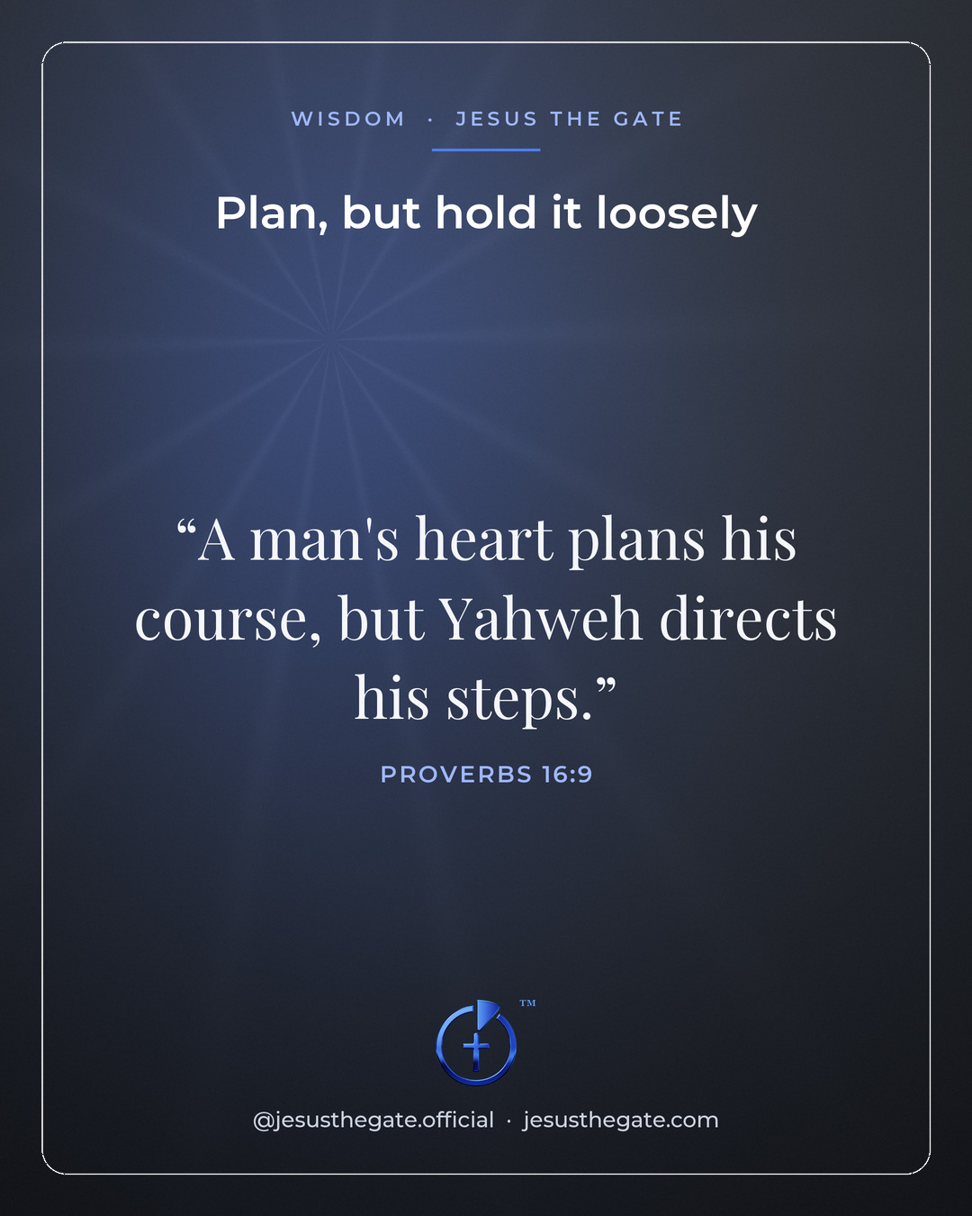 Plan, but hold it loosely