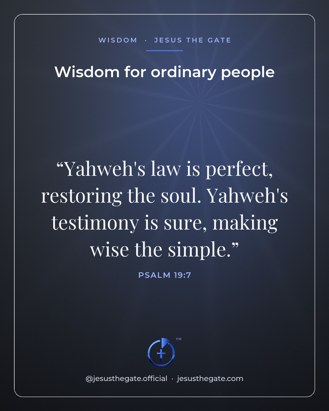 Wisdom for ordinary people