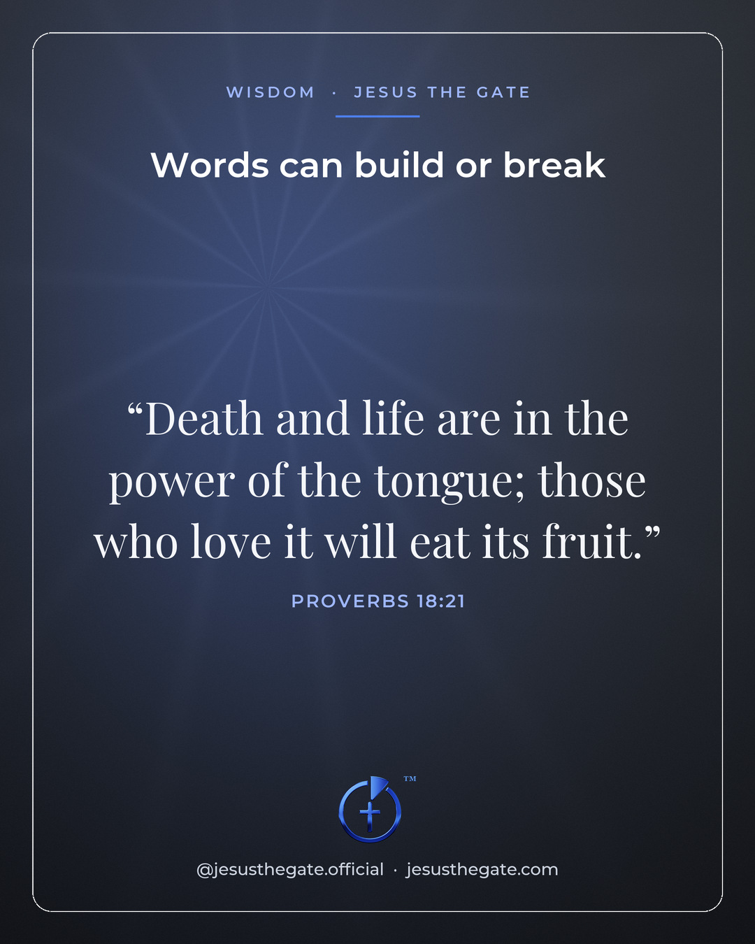 Words can build or break