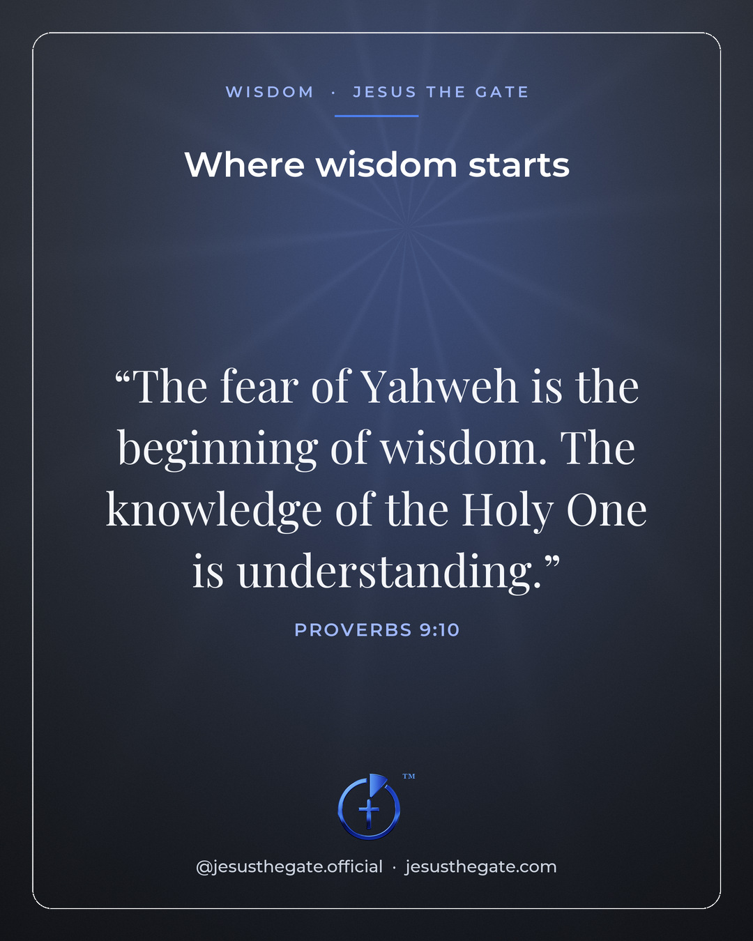 Where wisdom starts